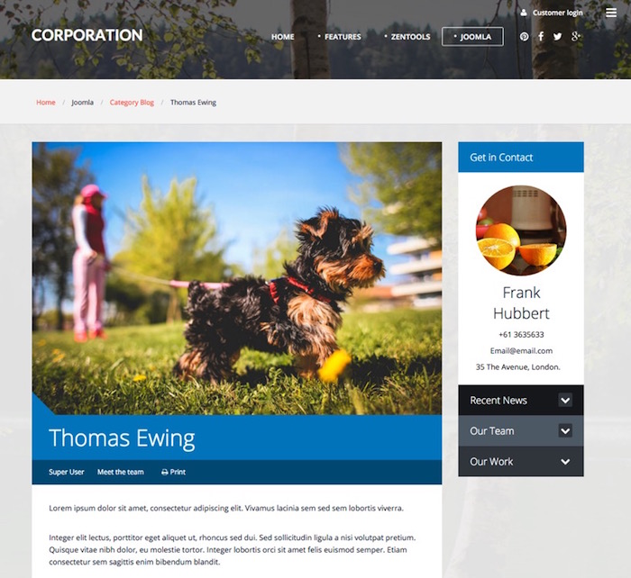 Corporation Page