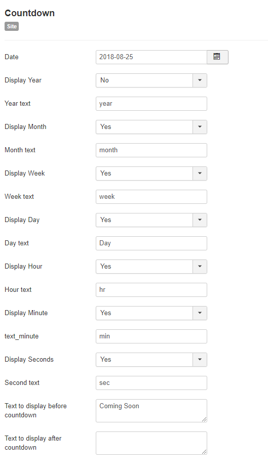 Module Settings