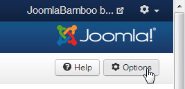 joomla options button